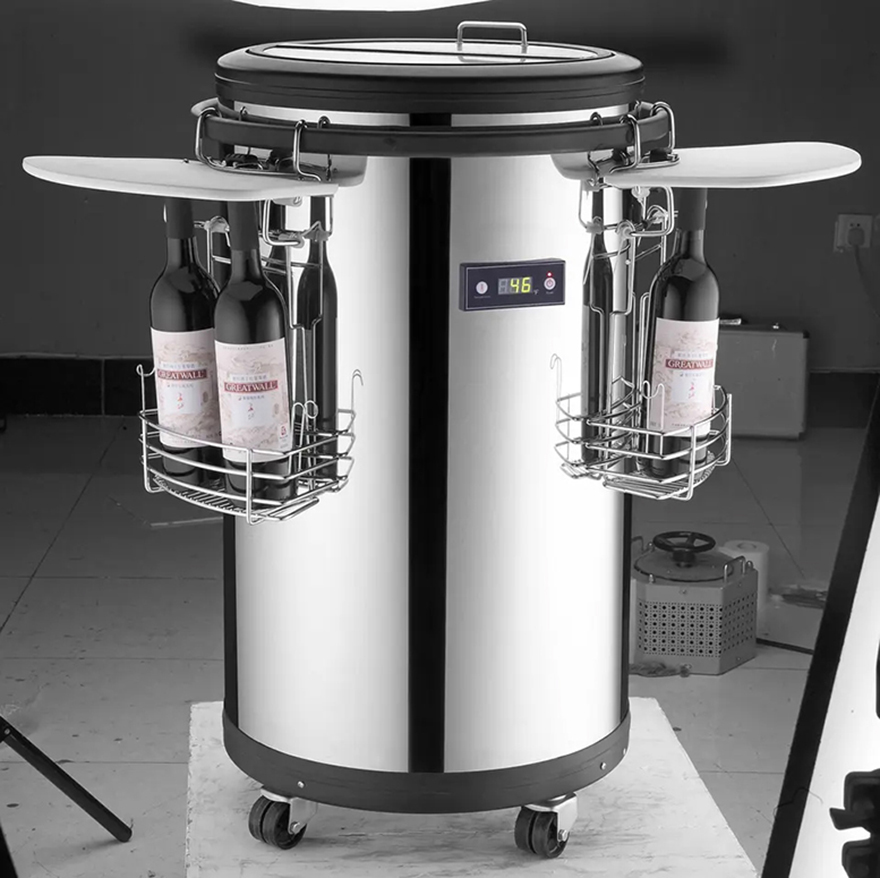 outdoor party Stainless Steel Drink Station with Mobile Wheels